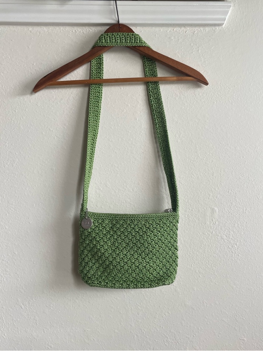 The Sak Lime Green Small Boho Crochet Crossbody Bag - Picture 2 of 4
